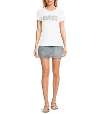 Guess Short Sleeve Graphic Logo Lace T-Shirt