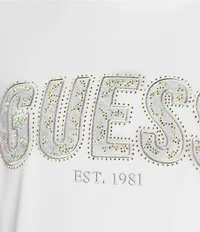 Guess Short Sleeve Graphic Logo Lace T-Shirt