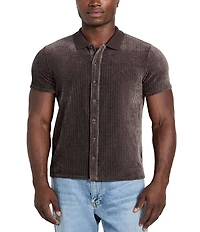Guess Short Sleeve Olsen Soft Ribbed Knit Shirt