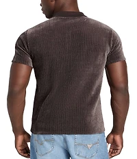 Guess Short Sleeve Olsen Soft Ribbed Knit Shirt