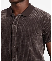 Guess Short Sleeve Olsen Soft Ribbed Knit Shirt