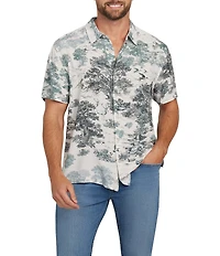 Guess Short Sleeve Rayon Forest Toile Shirt