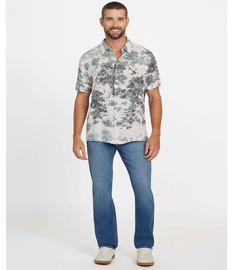 Guess Short Sleeve Rayon Forest Toile Shirt