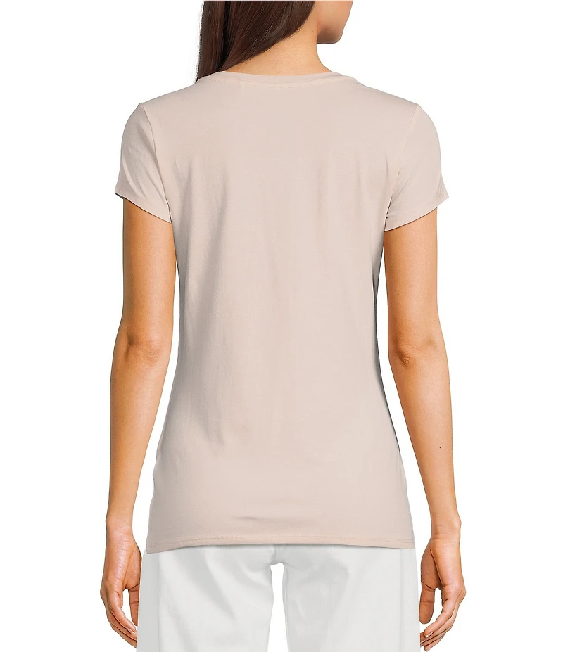 Guess Short Sleeve Triangle Rhinestone Ombre R3 T-Shirt