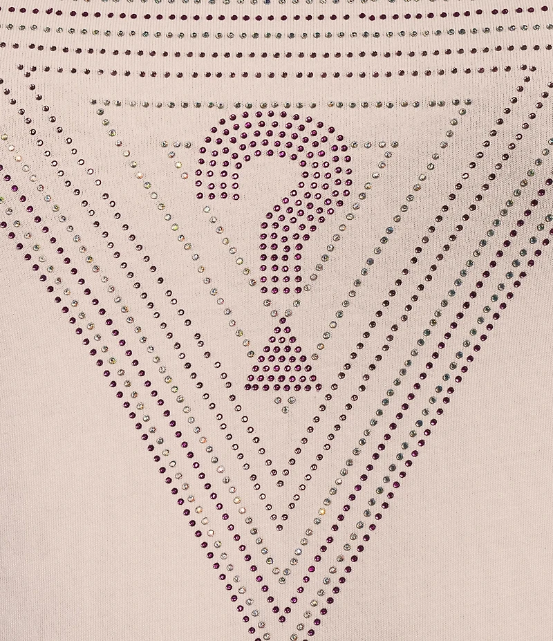 Guess Short Sleeve Triangle Rhinestone Ombre R3 T-Shirt