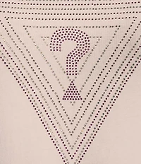 Guess Short Sleeve Triangle Rhinestone Ombre R3 T-Shirt