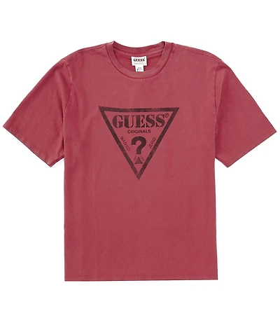Guess Short Sleeve Vintage Triangle Graphic T-Shirt