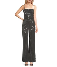 Guess Sleeveless Cassia Sequin Embellished Piece Dyed Coordinating Tank Top