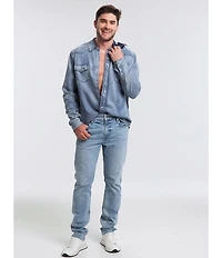 Guess Slim Fit Straight Leg Denim Jeans