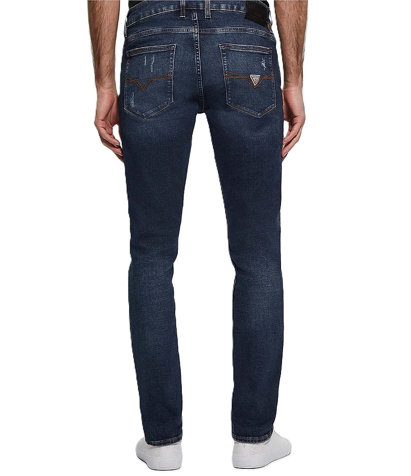 Guess Slim Fit Tapered Destructed Detail Jeans
