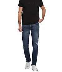 Guess Slim Fit Tapered Destructed Detail Jeans