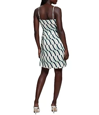 Guess Solona Printed Sleeveless Faux Wrap Dress