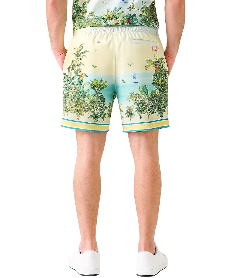 Guess Sunset Riviera Charm Flat Front Drawstring Shorts