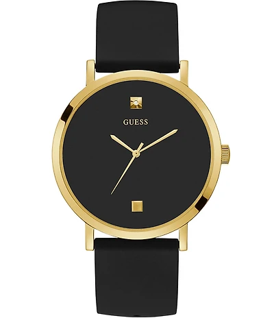 Guess Men's Supernova Polished Gold Tone Buckle Closure Watch