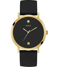 Guess Men's Supernova Polished Gold Tone Buckle Closure Watch