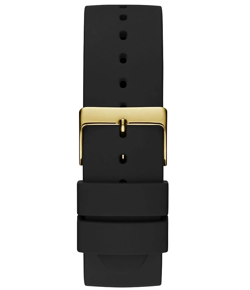 Guess Men's Supernova Polished Gold Tone Buckle Closure Watch