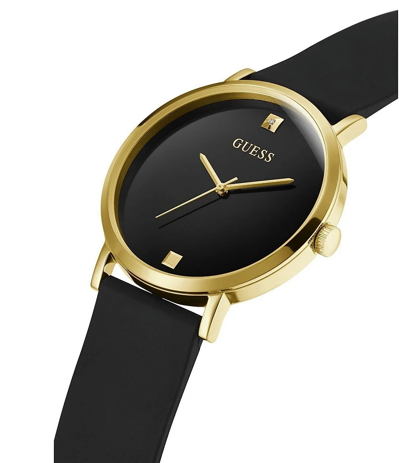 Guess Men's Supernova Polished Gold Tone Buckle Closure Watch