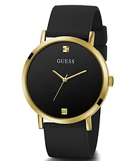 Guess Men's Supernova Polished Gold Tone Buckle Closure Watch