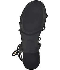 Guess Tabell Ankle Tie Hardware Detail Flat Sandals