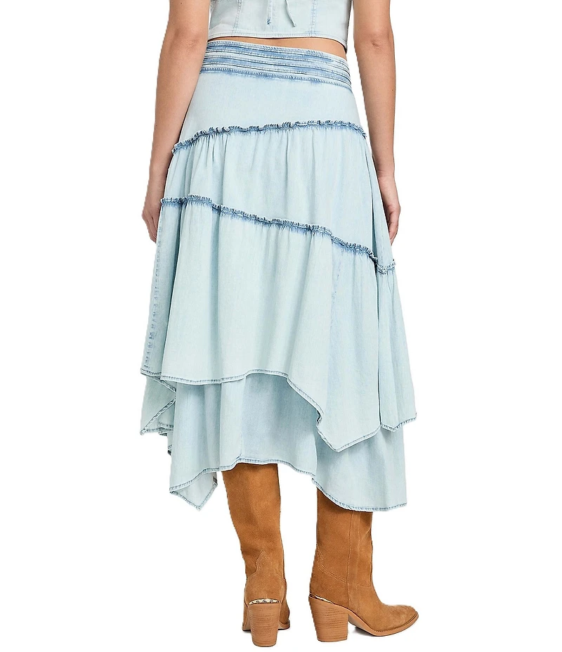 Guess Tanya Denim Midi Skirt