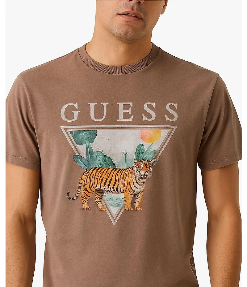 Guess Tiger Spirit Short Sleeve T-Shirt