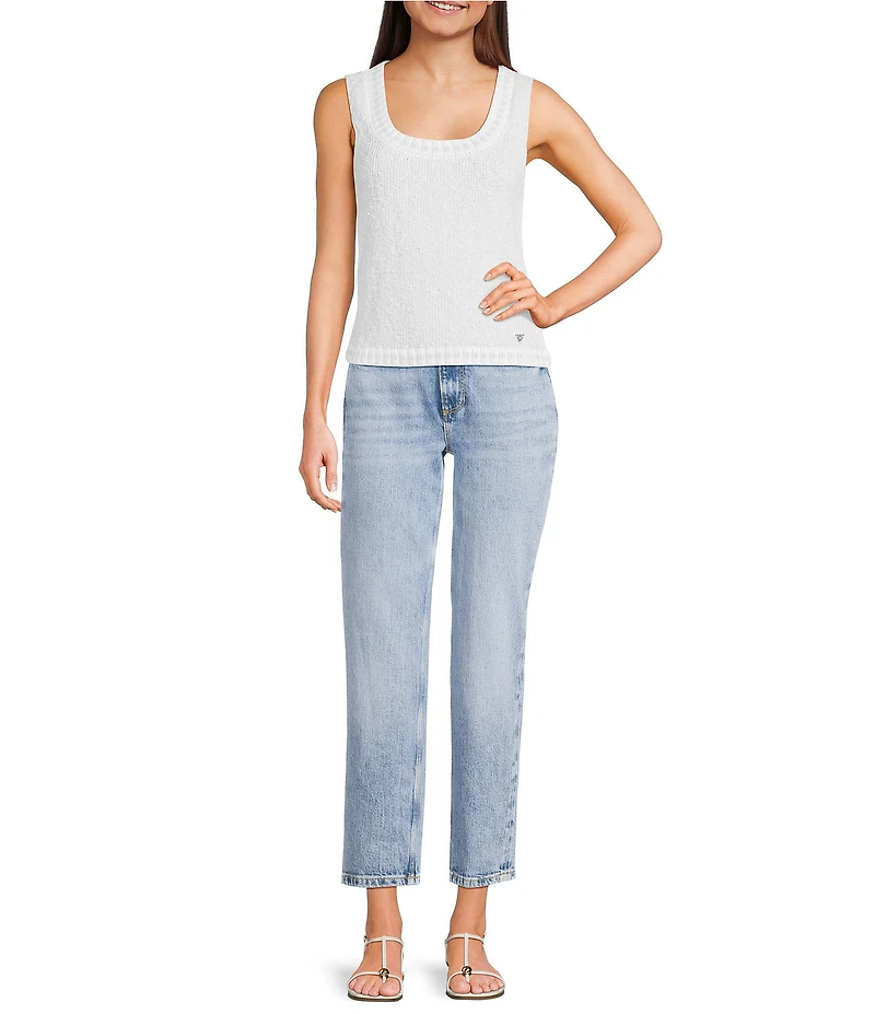 Guess Veronica Sleeveless Boucle Metallic Sweater Knit Tank Top