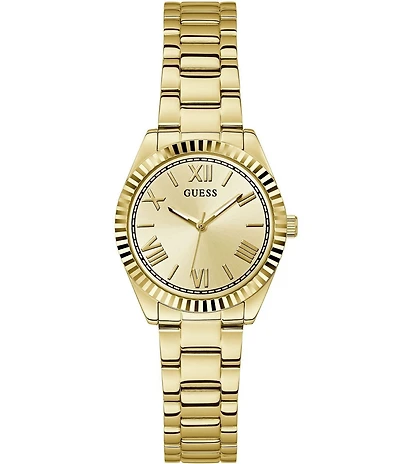Guess Women's Analog Gold Tone Stainless Steel Bracelet 30mm Watch