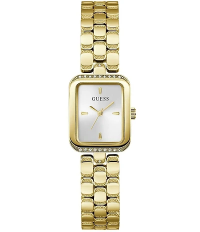 Guess Women's Analog G-Links Stainless Steel Rectangle Bracelet Watch