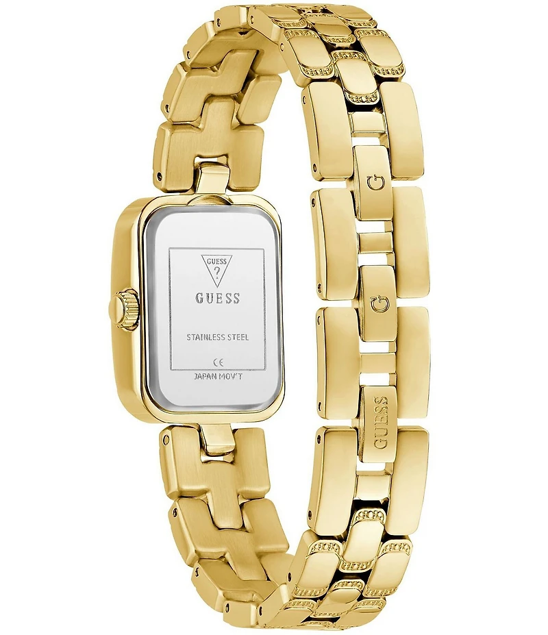 Guess Women's Analog G-Links Stainless Steel Rectangle Bracelet Watch