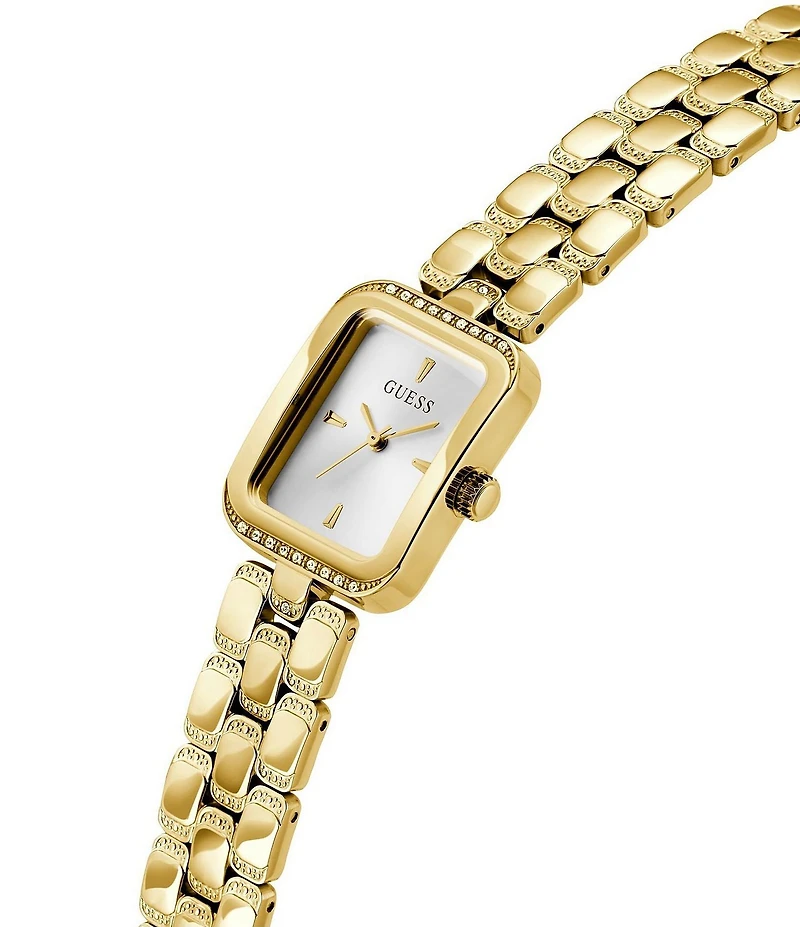Guess Women's Analog G-Links Stainless Steel Rectangle Bracelet Watch