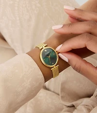 Guess Women's Analog Gold Tone Stainless Steel Mesh Bracelet Watch