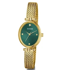 Guess Women's Analog Gold Tone Stainless Steel Mesh Bracelet Watch