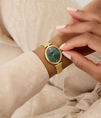 Guess Women's Analog Gold Tone Stainless Steel Mesh Bracelet Watch