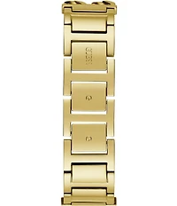 Guess Women's Analog Rectangular Case Gold Tone Stainless Steel Bracelet Watch
