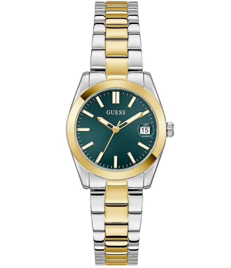 Guess Women's Analog Two Tone Stainless Steel Bracelet Watch