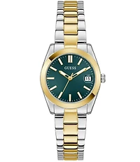 Guess Women's Analog Two Tone Stainless Steel Bracelet Watch