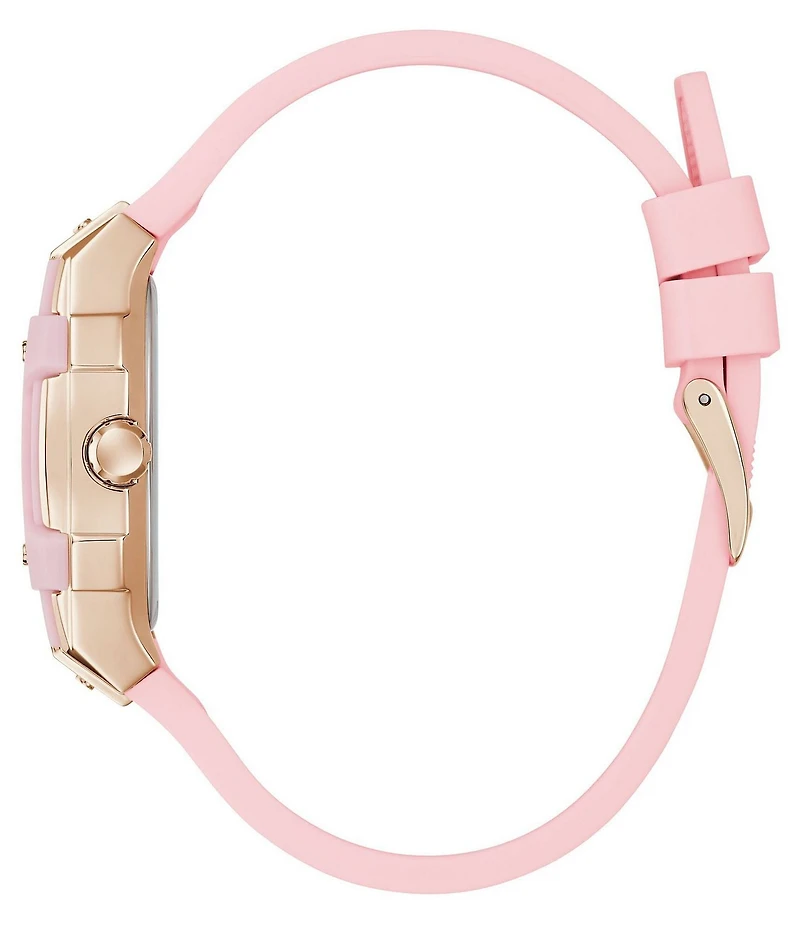 Guess Women's Chronograph Pink Silicone Strap Watch