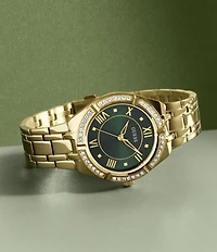 Guess Women's Cosmo Analog Crystal Gold Tone Stainless Steel Bracelet Watch