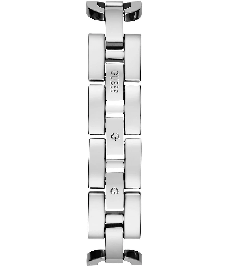 Guess Women's Crystal G Shape Analog Silver Stainless Steel Bracelet Watch