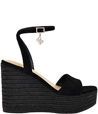 Guess Women's Everly Suede Espadrille Wedge Sandals