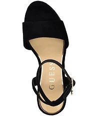Guess Women's Everly Suede Espadrille Wedge Sandals