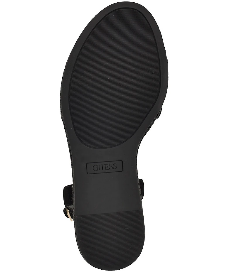 Guess Women's Everly Suede Espadrille Wedge Sandals