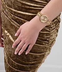 Guess Women's Glitz Quartz Analog Gold Stainless Steel Bracelet Watch