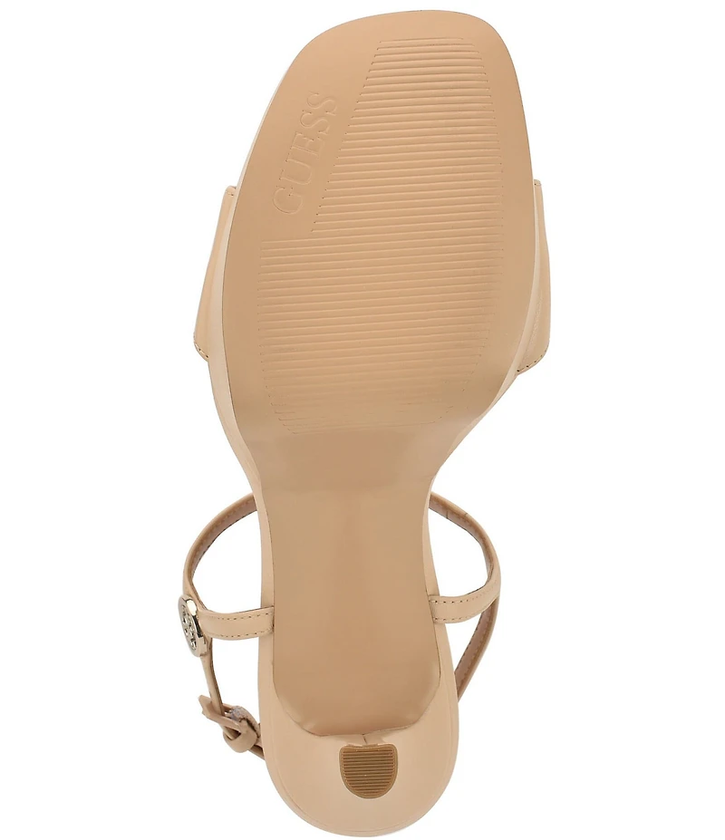 Guess Women's Hendora Leather Platform Dress Sandals