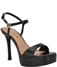 Guess Women's Hendora Leather Platform Dress Sandals