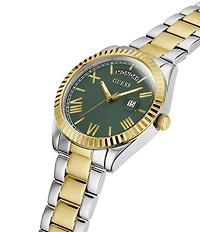 Guess Unisex Luna Mechanical Automatic Two Tone Stainless Steel Bracelet Watch