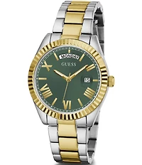 Guess Unisex Luna Mechanical Automatic Two Tone Stainless Steel Bracelet Watch