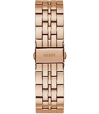Guess Women's Multifunction Rose Gold Glitz Stainless Steel Bracelet Watch