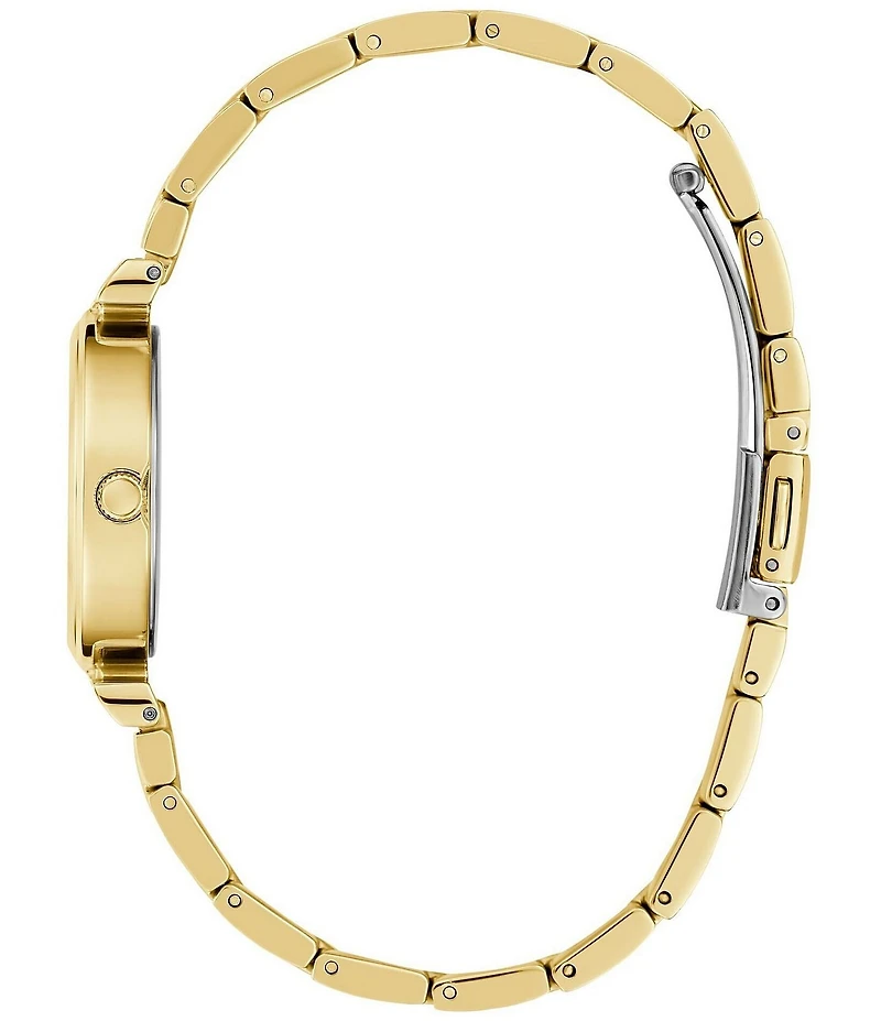 Guess Women's Quartz Analog Gold Tone Round Stainless Steel Bracelet Watch