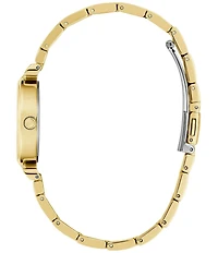 Guess Women's Quartz Analog Gold Tone Round Stainless Steel Bracelet Watch